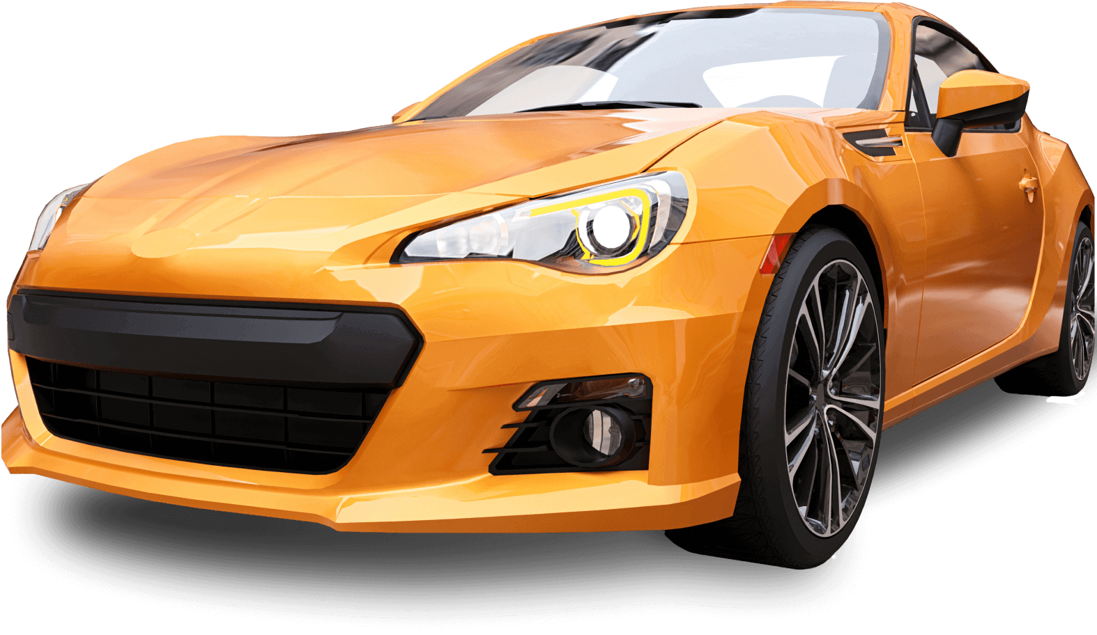 Freshly detailed sports car